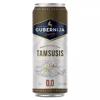 Nealkoholinis alus GUBERNIJA TAMSUSIS ELIS (0%), 500 ml