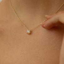 S925 Sterling Silver Zircon Pendant Necklace Female Special Interest Light Luxury High Sense Necklace Female Simple Clavicle Chain 925