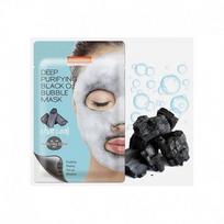 Giliai valanti veido kaukė – anglis Purederm Black O2 Bubble Charcoal 20g