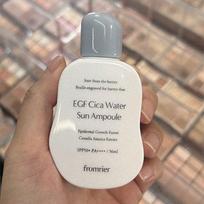 FROMRIER EGF Cica vandens saulės ampulė 56 ml SPF50+ PA++++ atnaujinanti Veganinė, Kbeauty, Korėjietiška kosmetika, mėginukas