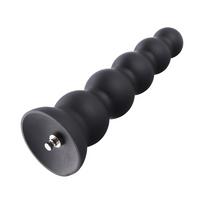 HiSmith HSA13 Silicone Anal Beads Dildo with 5 Smooth Balls KlicLok M 23cm Black