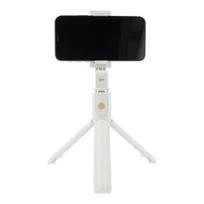 RoGer 2-in-1 Selfie Stick + Tripod, Telescopic Stand with Bluetooth Remote Control, White