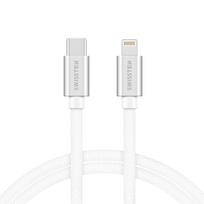 Swissten Textile Universal Quick Charge 3.1 USB-C to Lightning Data and Charging Cable, 2m