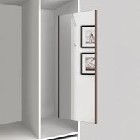 Ištraukiamas veidrodis drabužinei, reguliuojamas, 340 x 1000 mm, moka spalvos