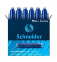 Rašalo kapsulės SCHNEIDER dėžutėje, mėlynos sp., 6 vnt.