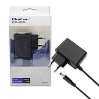 Qoltec Plug in the 12W 12V, 1A power supply with a 5.5x2.1 connector