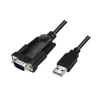 Logilink USB adapter to DB9 port, black, 1.5 meters