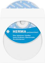 Herma CD/DVD rankovės 124x124 100 vnt baltos lipnios 1140