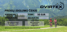 Prekių čekis 50€