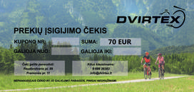 Prekių čekis 70€