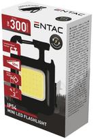LED žibintuvėlis ENTAC, IP54, 5W, 300lm, 200mAh, pakraunamas, USB, su pakabuku