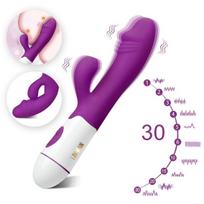 2in1 daugiafunkcis G taško, klitorio ir analinis vibratorius LIVMAN MF-8701 abiem lytims su 30 vibracijos režimų ir USB įkrovimu