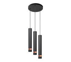 Pakabinamas LED Sietynas TUBA 3xGU10/4,8W/230V juodas/vario