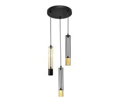 LED Pakabinamas sietynas BARS 3xGU10/4,8W/230V juodas/aukso