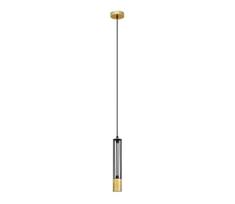 LED Pakabinamas sietynas BARS 1xGU10/4,8W/230V juodas/aukso