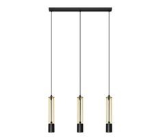 LED Pakabinamas sietynas BARS 3xGU10/4,8W/230V aukso/juoda