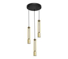 LED Pakabinamas sietynas BARS 3xGU10/4,8W/230V aukso/juoda