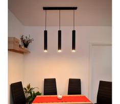LED Pakabinamas sietynas TUBA 3xGU10/4,8W/230V juodas