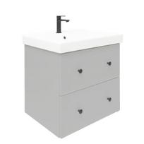 Vonios spintelė su praustuvu 60 cm Naturel Forli baltos spalvos