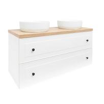 Vonios spintelė pastatomiems praustuvams Naturel Forli 120 cm baltos spalvos