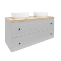 Vonios spintelė pastatomiems praustuvams Naturel Forli 120 cm pilkos matinės spalvos