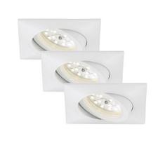 Briloner 7210-036 - KOMPLEKTAS 3x LED įleidžiamas lubinis šviestuvas ATTACH LED/5W/230V IP23 balta
