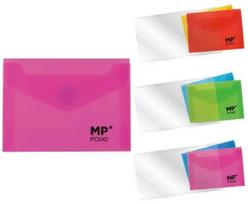 Plastikiniai vokai su lipduku MP, A7, 260mkr, permatomi, įvairių sp., 2 vnt.