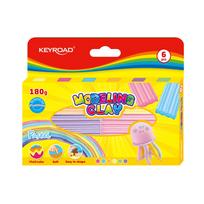 Plastelinas Keyroad, 6 pastelinės spalvos