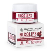 Šveitiklis-balzamas lūpoms paryškinti (20 g), „Nicolips“ lūpas šviesinantis šveitimo balzamas, „Bella Vita“.