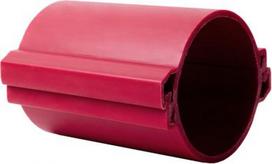 Divided cable duct from HDPE, halogen free KOPOHALF with diameter 110 mm, mechanical resistance 450N/20cm, red, in distributed position 06110/2_BA | 8595057651814