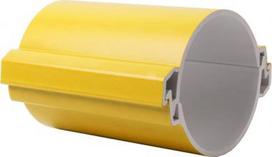 Divided cable duct from PVC, KOPOHALF with diameter 110 mm, mechanical resistance 750N/20cm, yellow, in distributed position 06110P/2_EA | 8595568926890