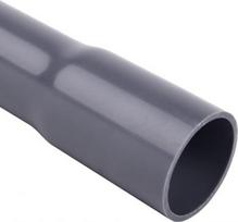 Rigid wiring pipes from PVC, diameter 63 mm, 33411, mechanical resistance 750N/5cm, dark grey, length 3 m. 4063_LA | 8595057626324