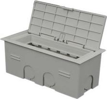 Wiring box halogen free into concrete, light grey, for assembling of modular devices, for max. 6 modules 45x22,5 mm KOPOBOX MINI B_KB | 8595568920072