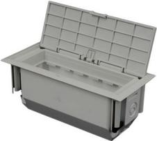 Wiring box halogen free into hollow walls (for example plasterboards), light grey, for assembling of modular devices, for max. 6 modules 45x22,5 mm KOPOBOX MINI L_KB | 8595568920058