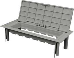 Wiring box halogen free into parapet trunking PK XXx70 D, it enable the assembling of modular devices into this type of parapet trunking, including the halogen free ones, for max. 6 modules 45x22,5 mm KOPOBOX MINI P_HB | 8595568920089