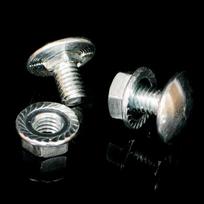 Set of carriage bolt with low square neck DIN 933 M6X20 and hexagon nut serrated DIN 6923, surface treatment GEOMET NSM 6X20_GMT | 8595568934079