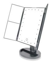 LED jutiklinis reguliuojamas 3 krypčių makiažo veidrodis su 2x ir 3x didinimu Rio Beauty MMFD