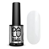Hibridinis viršutinis nagų lako sluoksnis Palu Hybrid Top MILKY No Wipe, 11 g