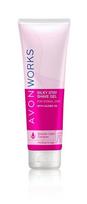Avon Works Silky Stay skutimosi gelis moterims su taukmedžio ir jojobos sviestu, 150 ml