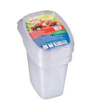 Vienkartiniai šaldymo indeliai SPINO, 1 l, 5 vnt.
