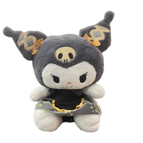 Pliušinė lėlė Kuromi - My Melody anime veikėja, pilka 40 cm