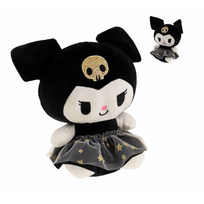 Pliušinė lėlė Kuromi - My Melody anime veikėja - juoda, 20cm