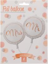 Folios balionų rinkinys GOLD Mr & Mrs, 2 vnt.