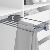 Ištraukiama pakaba kelnėms, 460 mm, šoninio montavimo, iš plieno ir plastiko, pilka