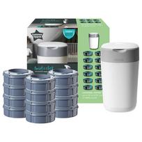 TOMMEE TIPPEE TWIST AND CLICK ADVANCED SAUSKELNIŲ KONTEINERIO IR 12 VNT. KASEČIŲ RINKINYS, Baltas