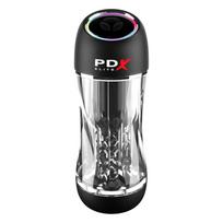 PDX ViewTube Pro - čiulpiantis ir vibruojantis masturbatorius (juodas)