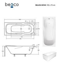 Vonia Besco Majka Nova su apdaila, 150x70 cm