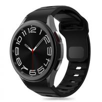 Juodos spalvos apyrankė "Tech-Protect Silicone Line" laikrodžiui Samsung Galaxy Watch 4 / 5 / 5 PRO / 6 / 7 / FE