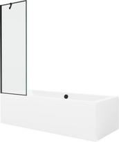 Vonia Mexen Cube su apdaila ir stiklo sienele, 170x80 cm + 60 cm