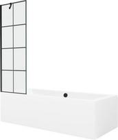 Vonia Mexen Cube su apdaila ir stiklo sienele, 170x80 cm + 60 cm